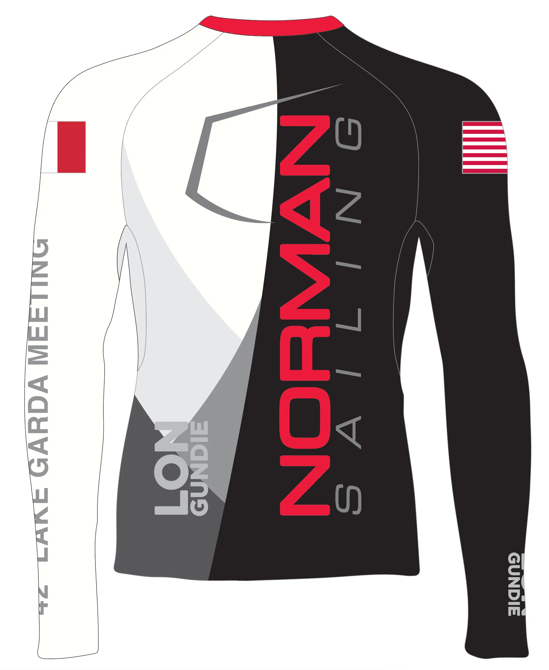JR RASH GUARD TOP LONG SLEEVE BLACK | NORMAN SAILING OPTI